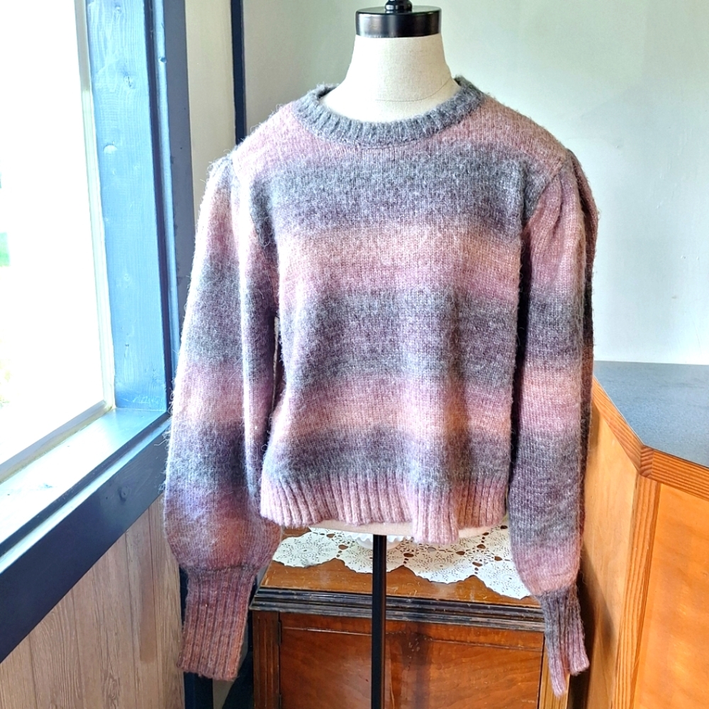 Saltwater LUXE Wool Blend Puff Shoulder Sweater Size Large, RN#77600